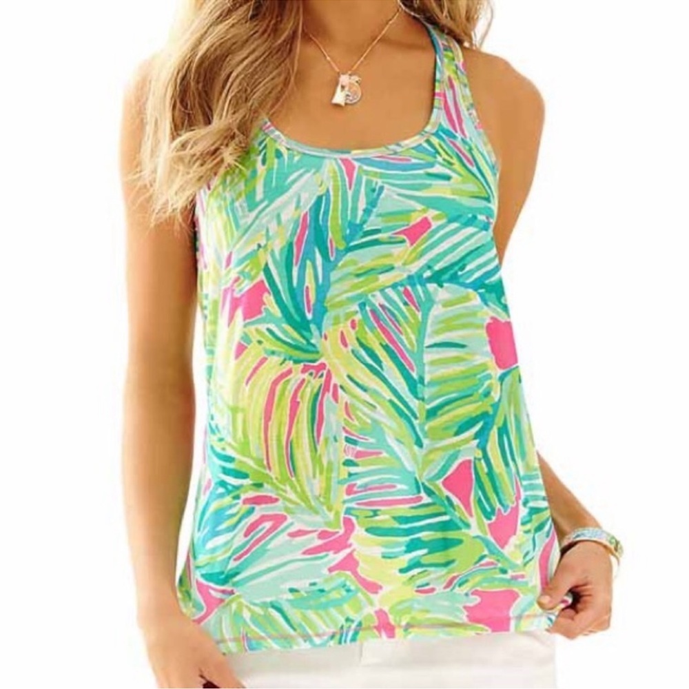 Lilly Pulitzer Luxletic Tank Tropical Storm XS